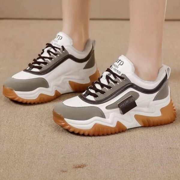 کتونی لژدار زنانه قهوهای فشن Women’s Brown Platform Fashion Sneakers کتونی لژدار زنانه قهوهای فشن Women’s Brown Platform Fashion Sneakers