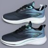 کتونی رانینگ مردانه اسپرت مشکی فیروزهای Men’s Black Turquoise Running Sneakers کتونی رانینگ مردانه اسپرت مشکی فیروزهای Men’s Black Turquoise Running Sneakers