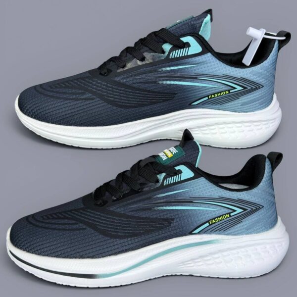 کتونی رانینگ مردانه اسپرت مشکی فیروزهای Men’s Black Turquoise Running Sneakers کتونی رانینگ مردانه اسپرت مشکی فیروزهای Men’s Black Turquoise Running Sneakers