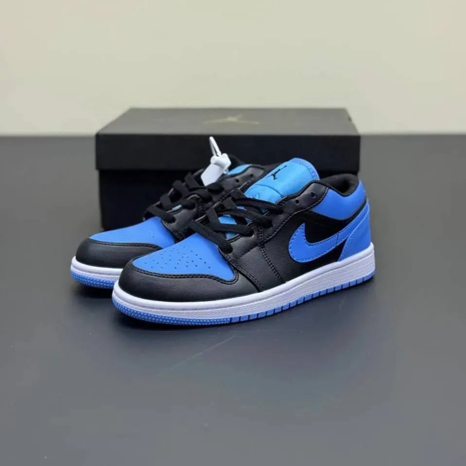 کفش نایک ایر جردن وان یونیورسیتی آبی مشکی Nike Air Jordan 1 University Blue Black - تصویر 3