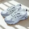 کتونی اسکیچرز لژدار سفید طوسی Skechers Platform White Gray Sneakers - تصویر 2