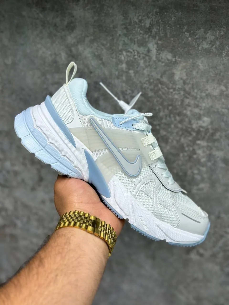 کفش نایک وی تو کی آبی سفید Nike V2K Blue White - تصویر 8