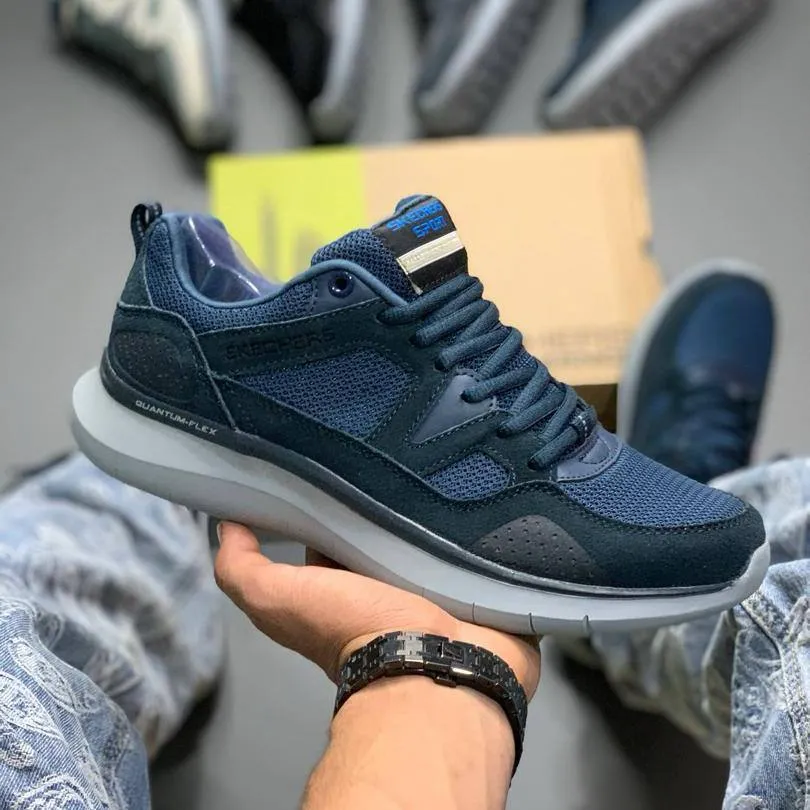 کفش اسکیچرز کوانتوم فلکس سرمه‌ای Skechers Quantum Flex Navy - تصویر 2