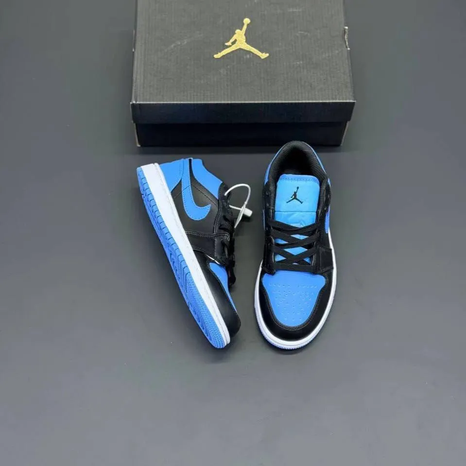 کفش نایک ایر جردن وان یونیورسیتی آبی مشکی Nike Air Jordan 1 University Blue Black - تصویر 2