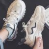 کتونی اسپرت لژدار زنانه طبی موج سفید آبی Women’s Platform Orthopedic Wave White Blue Sneakers