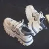 کتونی اسپرت لژدار زنانه طبی موج سفید آبی Women’s Platform Orthopedic Wave White Blue Sneakers کتونی اسپرت لژدار زنانه طبی موج سفید آبی Women’s Platform Orthopedic Wave White Blue Sneakers - تصویر 2