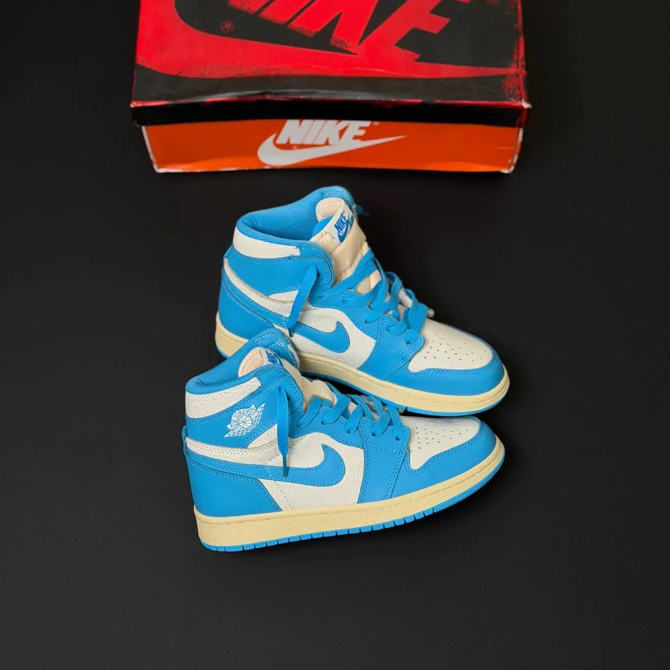 کفش نایک ایر جردن وان ساقدار یو ان سی ریمجیند آبی Nike Air Jordan 1 High UNC Reimagined Blue - تصویر 2
