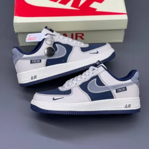 کفش اسپرت نایک ایرفورس وان دیور سرمه‌ای Nike Air Force 1 Dior Navy