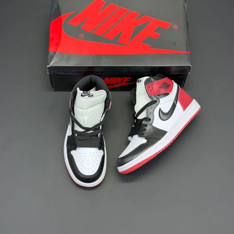 کفش نایک ایر جردن وان ساقدار رترو مشکی قرمز Nike Air Jordan 1 Retro High Black Red - تصویر 2