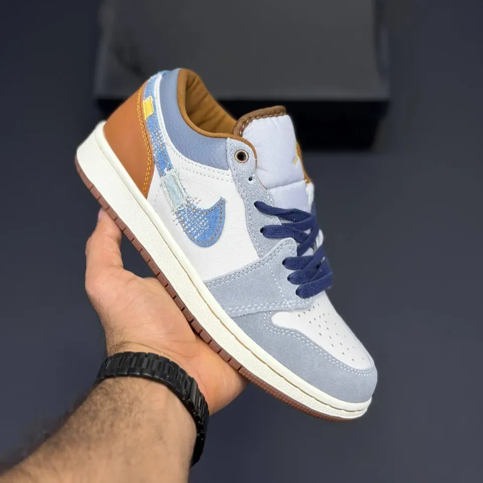 کفش نایک ایر جردن وان لو SE ریپیرد دنیم اسووش Nike Air Jordan 1 Low SE Repaired Denim Swoosh کفش نایک ایر جردن وان لو SE ریپیرد دنیم اسووش Nike Air Jordan 1 Low SE Repaired Denim Swoosh - تصویر 3