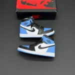 کفش نایک ایر جردن وان رترو ساقدار مشکی آبی Nike Air Jordan 1 Retro High Black Blue