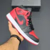 کفش نایک ایر جردن وان ساقدار مید بند برد 2020 مشکی قرمز Nike Air Jordan 1 Mid Bred 2020 Black Red کفش نایک ایر جردن وان ساقدار مید بند برد 2020 مشکی قرمز Nike Air Jordan 1 Mid Bred 2020 Black Red - تصویر 3