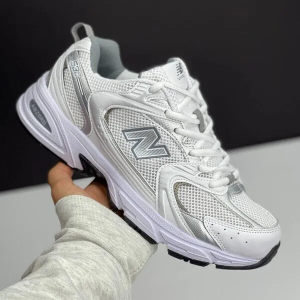 نیو بالانس 530 سفید نقرهای New Balance 530 White Silver نیو بالانس 530 سفید نقرهای New Balance 530 White Silver