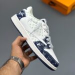 جردن وان لویی ویتون Travis Scott Air Jordan 1 Low Louis Vuitton Monogram Denim
