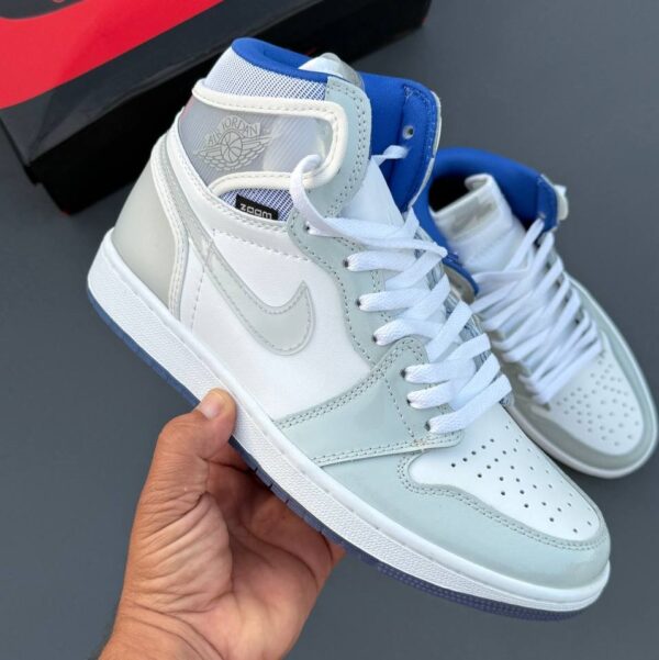 کفش نایک ایر جردن وان ساقدار زوم ریسر بلو Nike Air Jordan 1 High Zoom Racer Blue