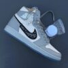 کفش نایک ایر جردن وان ساقدار دیور گری Nike Air Jordan 1 High Dior Grey