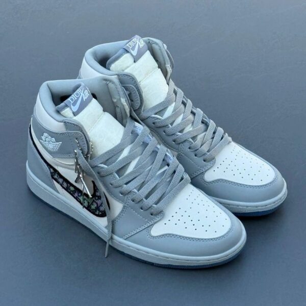 کفش نایک ایر جردن وان ساقدار دیور گری Nike Air Jordan 1 High Dior Grey