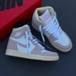کفش نایک ایر جردن وان ساقدار واشد صورتی Nike Air Jordan 1 High Washed Pink