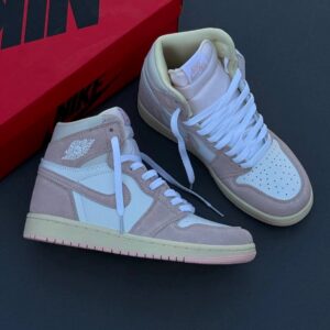 کفش نایک ایر جردن وان ساقدار واشد صورتی Nike Air Jordan 1 High Washed Pink