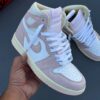 کفش نایک ایر جردن وان ساقدار واشد صورتی Nike Air Jordan 1 High Washed Pink