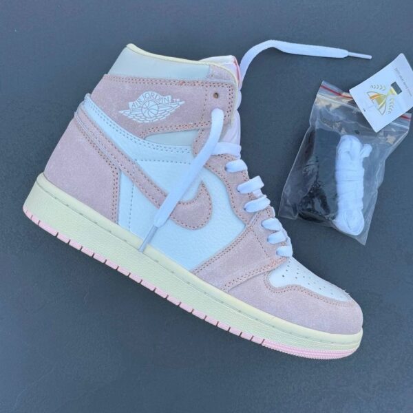 کفش نایک ایر جردن وان ساقدار واشد صورتی Nike Air Jordan 1 High Washed Pink