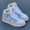 کفش نایک ایر جردن وان ساقدار واشد صورتی Nike Air Jordan 1 High Washed Pink