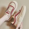 کتونی اسپرت لژدار خاص زنانه کرم قرمز Women’s Premium Platform Cream Red Sneakers کتونی اسپرت لژدار خاص زنانه کرم قرمز Women’s Premium Platform Cream Red Sneakers