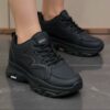 کتونی اسپرت لژدار طبی مدل پرنده مشکی Women’s Bird Style Platform Orthopedic Black Sneakers کتونی اسپرت لژدار طبی مدل پرنده مشکی Women’s Bird Style Platform Orthopedic Black Sneakers