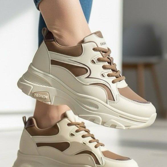 کتونی اسپرت لژدار طبی مدل پرنده ترند 2026 کرم قهوهای Women’s Bird Style Platform Orthopedic Trend 2026 Cream Brown Sneakers کتونی اسپرت لژدار طبی مدل پرنده ترند 2026 کرم قهوهای Women’s Bird Style Platform Orthopedic Trend 2026 Cream Brown Sneakers