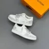 کفش نایک ایر جردن وان لو تراویس اسکات لویی ویتون سفید طوسی Nike Air Jordan 1 Low Travis Scott Louis Vuitton White Grey کفش نایک ایر جردن وان لو تراویس اسکات لویی ویتون سفید طوسی Nike Air Jordan 1 Low Travis Scott Louis Vuitton White Grey