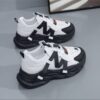 کتونی اسپرت لژدار طبی زنانه مافیایی مشکی سفید Women’s Mafia Style Black White