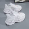 کتونی اسپرت لژدار طبی زنانه مافیایی تمام سفید Women’s Mafia Style White Sneakers