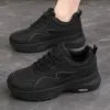 کتونی اسپرت لژدار طبی مدل پرنده مشکی Women’s Bird Style Platform Orthopedic Black Sneakers - تصویر 3