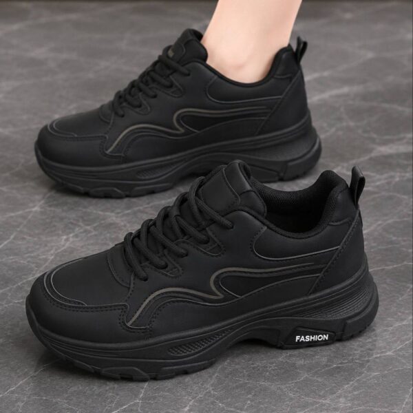 کتونی اسپرت لژدار طبی مدل پرنده مشکی Women’s Bird Style Platform Orthopedic Black Sneakers کتونی اسپرت لژدار طبی مدل پرنده مشکی Women’s Bird Style Platform Orthopedic Black Sneakers