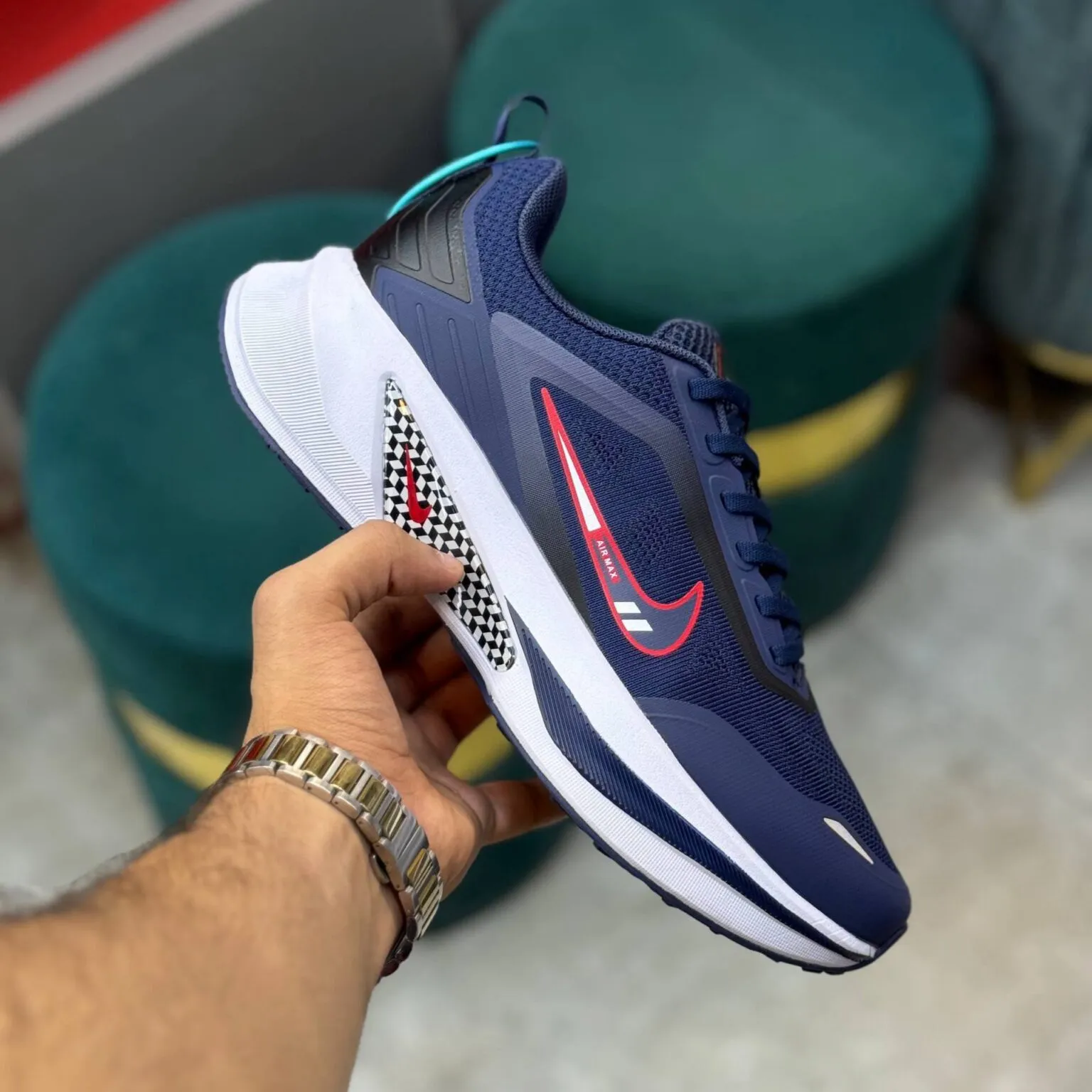 کفش نایک ایر زوم پگاسوس ۲ سرمه ای سفید Nike Air Zoom Pegasus 2 Navy White کفش نایک ایر زوم پگاسوس ۲ سرمه ای سفید Nike Air Zoom Pegasus 2 Navy White - تصویر 2