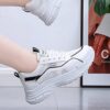 کتونی اسپرت لژدار طبی مدل چونه فانتزی سفید مشکی Women’s Chunky Platform Orthopedic White Black Fashion Sneakers