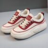 کتونی اسپرت لژدار خاص زنانه کرم قرمز Women’s Premium Platform Cream Red Sneakers کتونی اسپرت لژدار خاص زنانه کرم قرمز Women’s Premium Platform Cream Red Sneakers