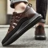 کتونی مردانه اسپرت طرح چرم تمساح قهوهای مشکی Men’s Crocodile Pattern Leather Sport Sneakers Brown Black کتونی مردانه اسپرت طرح چرم تمساح قهوهای مشکی Men’s Crocodile Pattern Leather Sport Sneakers Brown Black