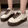 کتونی لژدار اسپرت زنانه مدل لاو کرم قهوهای Women’s Love Platform Sneakers Cream Brown کتونی لژدار اسپرت زنانه مدل لاو کرم قهوهای Women’s Love Platform Sneakers Cream Brown