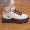 کتونی لژدار اسپرت زنانه مدل لاو کرم قهوهای Women’s Love Platform Sneakers Cream Brown کتونی لژدار اسپرت زنانه مدل لاو کرم قهوهای Women’s Love Platform Sneakers Cream Brown - تصویر 3