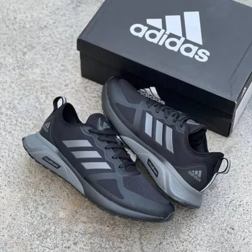 کتونی آدیداس کلاودفوم مشکی طوسی- Cloudfoam Adidas