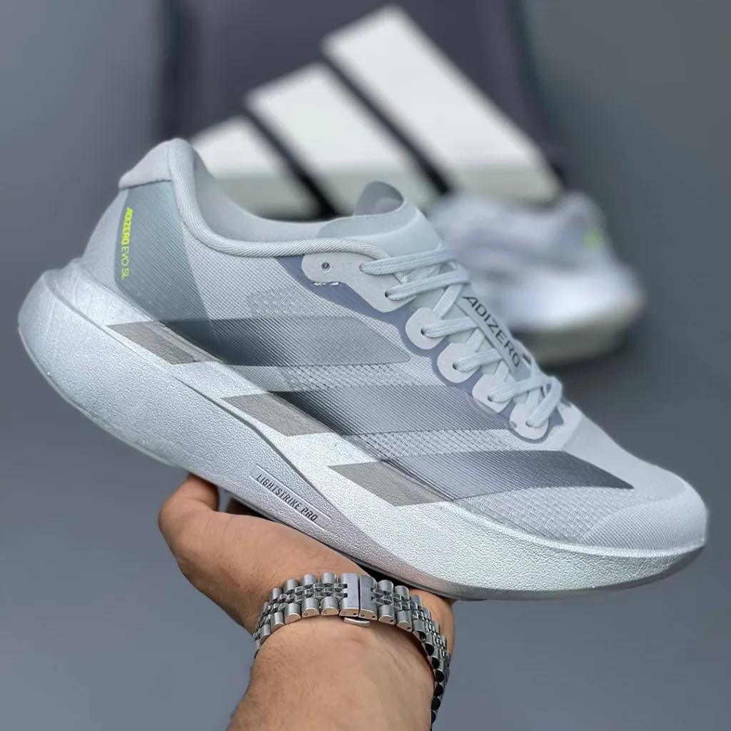 آدیداس آدیزیرو سیلور متالیک adidas Adizero Evo SL Silver Metallic JR3419 آدیداس آدیزیرو سیلور متالیک adidas Adizero Evo SL Silver Metallic JR3419