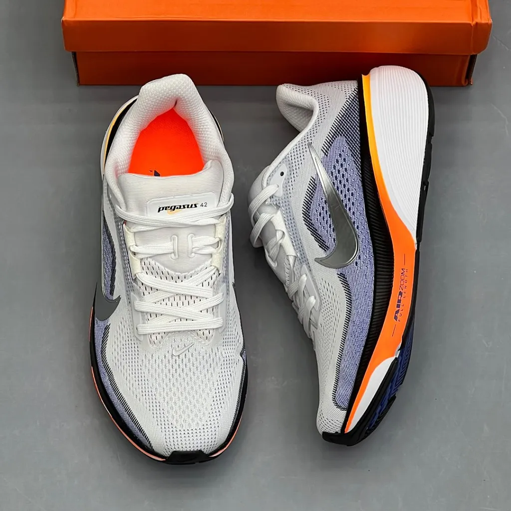 نایک ایر زوم پگاسوس خاکستری نارنجی Nike Air Zoom Pegasus 42 نایک ایر زوم پگاسوس خاکستری نارنجی Nike Air Zoom Pegasus 42