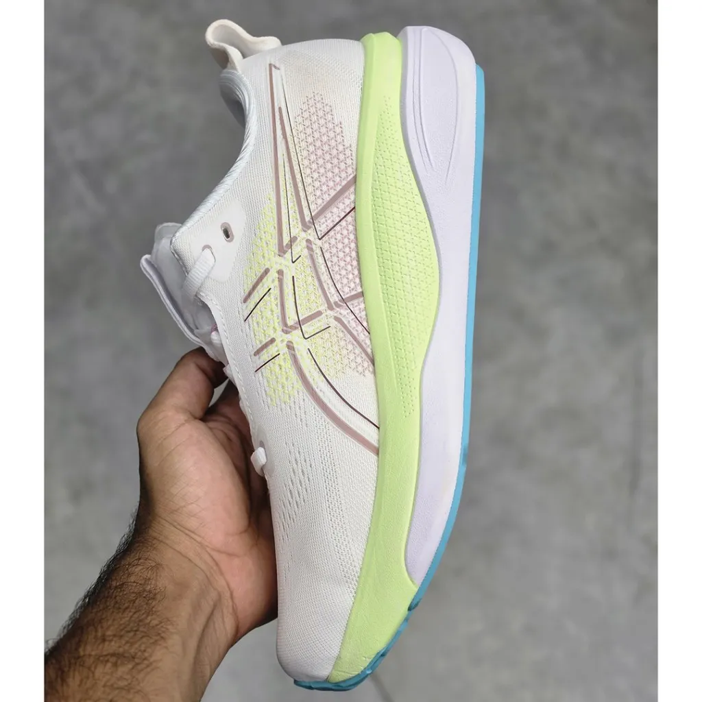 اسیکس ژل کایانو سفید لیمویی صورتی آبی ASICS GEL-KAYANO 33