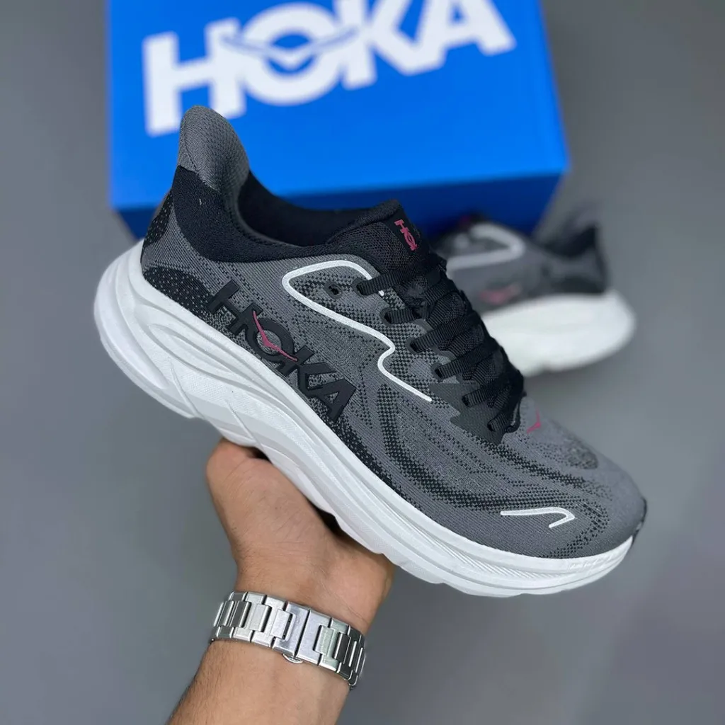 کفش هوکا کلیفتون 10 زغالی مشکی Hoka Clifton 10