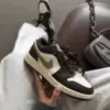 کتونی ایرجردن 1 مشکی قهوه ای -  Air Jordan 1 low brown