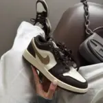 کتونی ایرجردن 1 مشکی قهوه ای –  Air Jordan 1 low brown