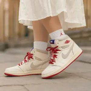 جردن وان ریر ایر سیل سینابار-Jordan 1 Retro High Rare Air Sail Cinnabar