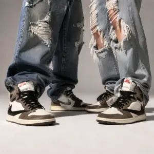 کتونی ایر جردن ۱ تراویس اسکات موکا-Nike Air Jordan 1 کتونی ایر جردن ۱ تراویس اسکات موکا-Nike Air Jordan 1