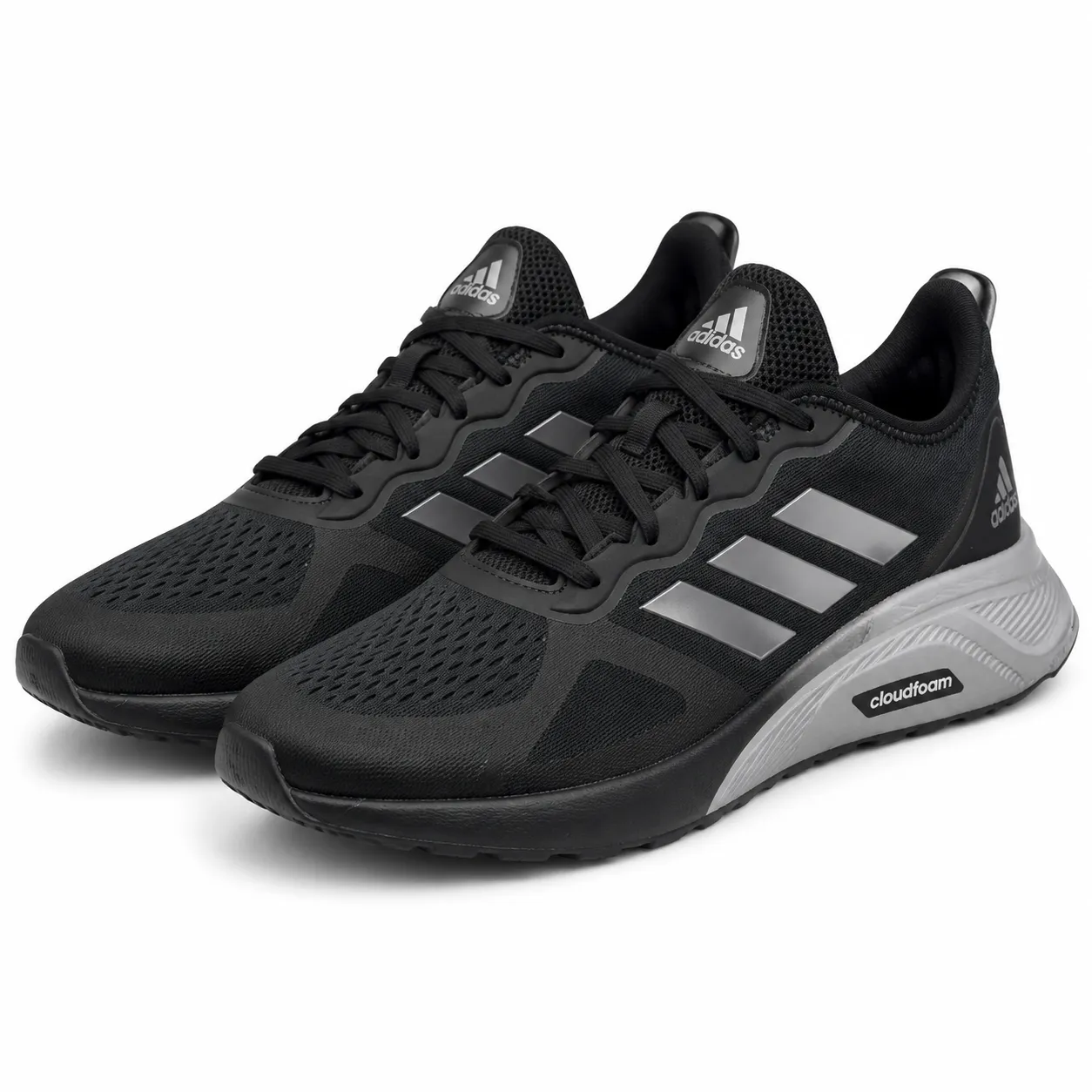 کتونی آدیداس کلاودفوم مشکی طوسی- Cloudfoam Adidas